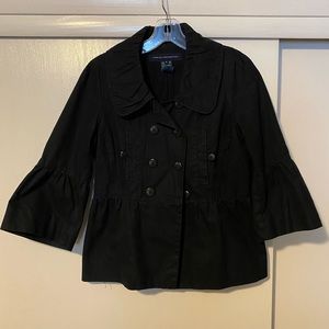 French Connection 3/4 length sleeve black jacket